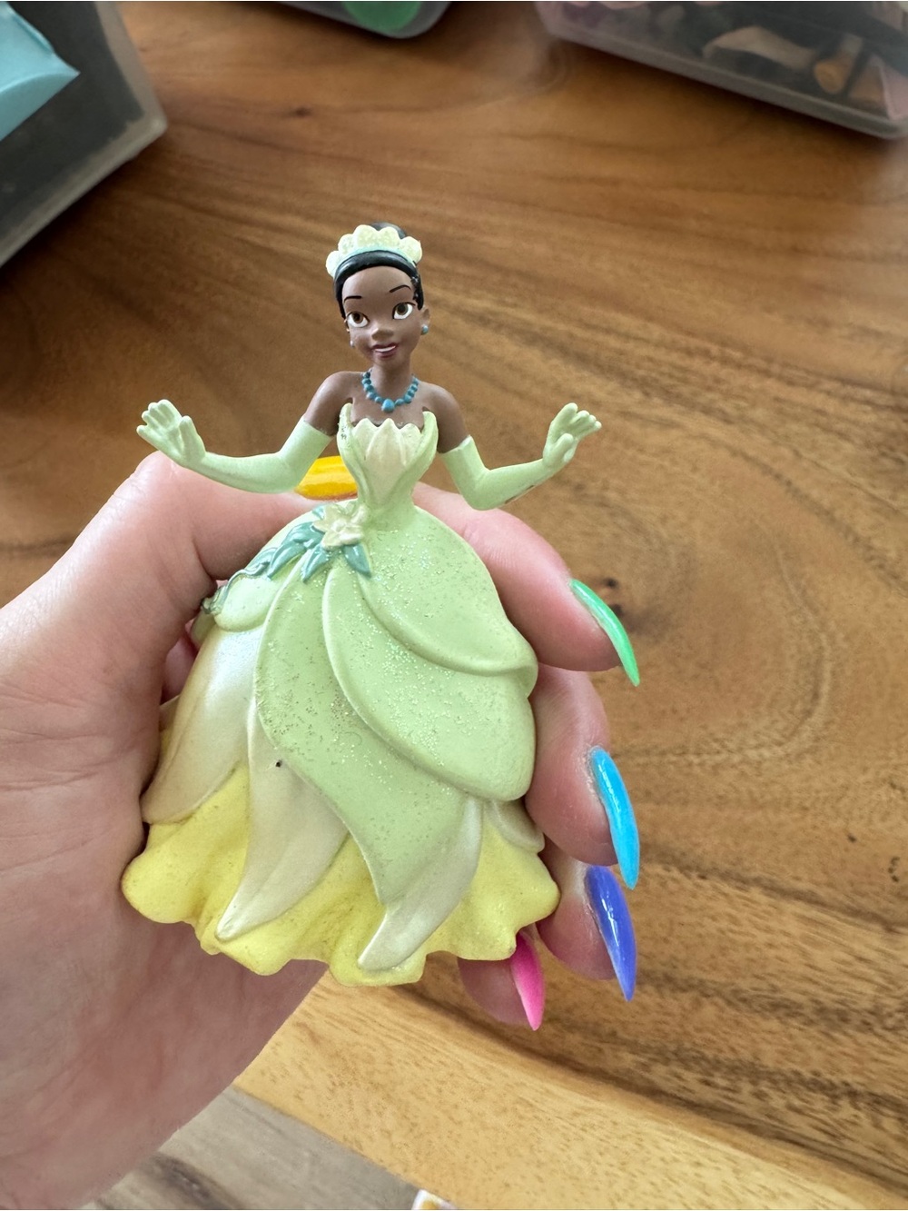 Princess Tiana Green Dress Figurine Kids Toy